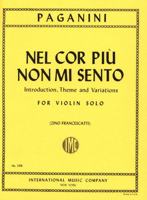 nel cor piu non mi sento