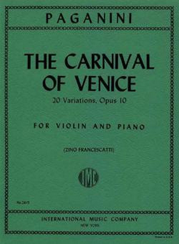 Carnival of Venice op.10 - 20 variations