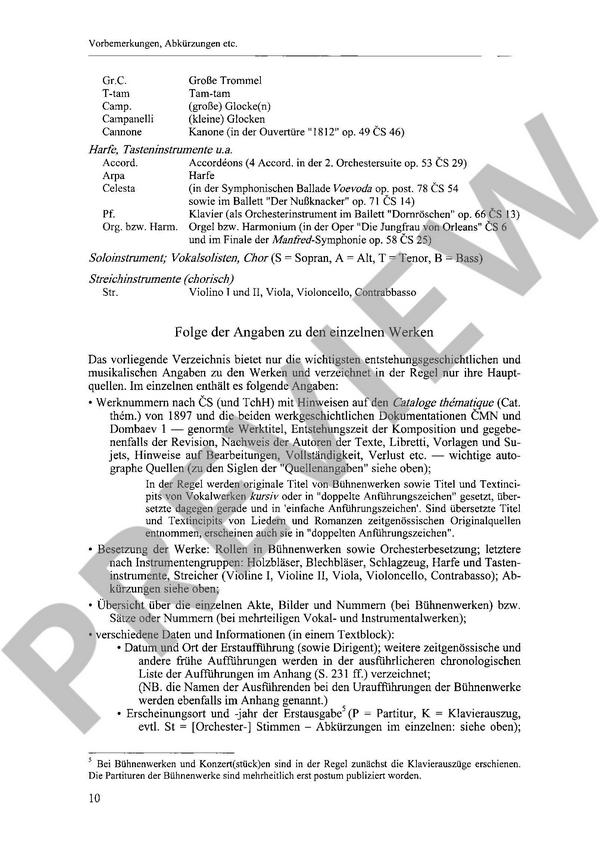 Systematisches Verzeichnis der Werke P. I. Cajkovskijs Band 17