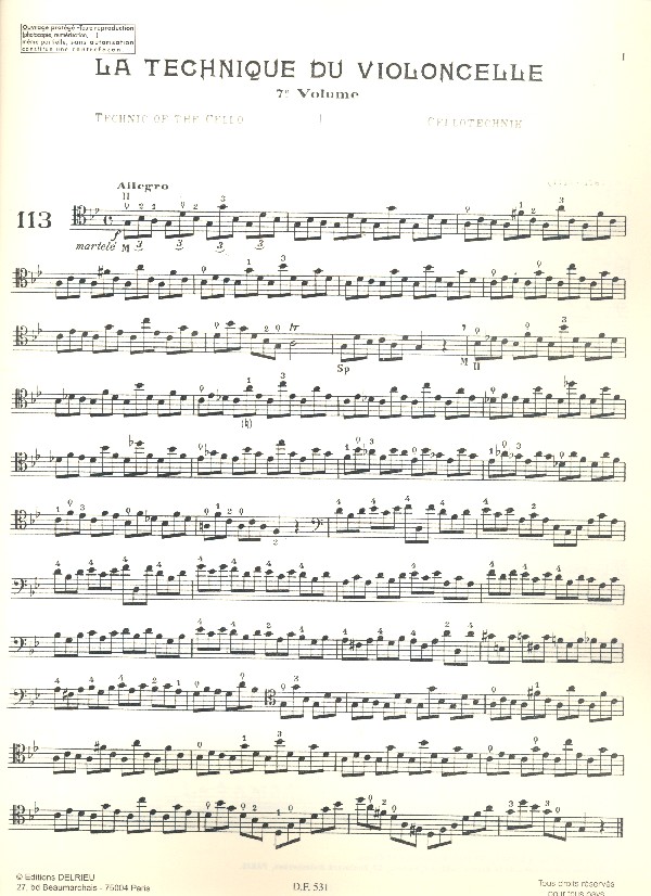 La technique du violoncelle vol.7