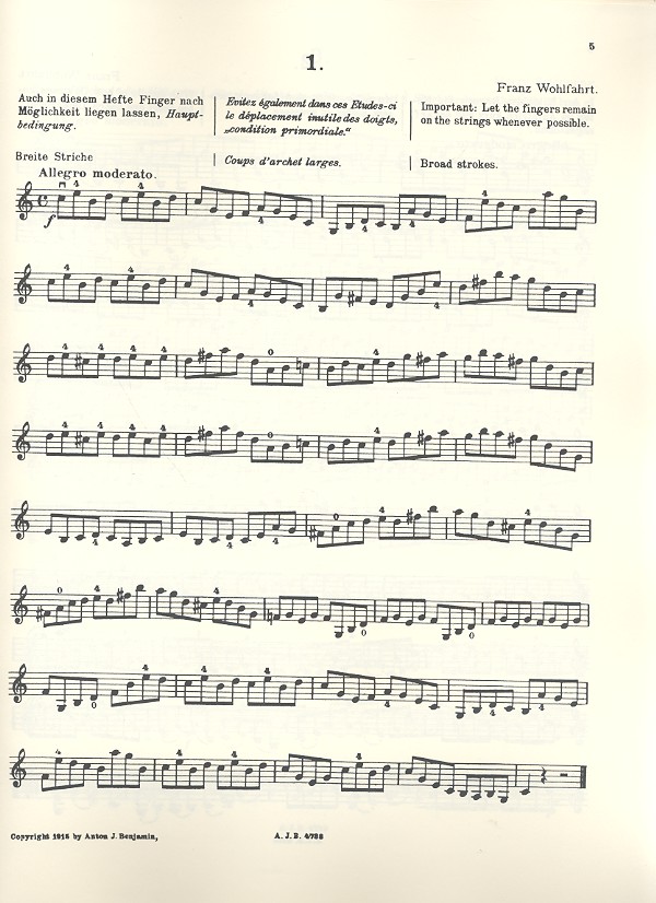 Neue Violin-Etüden-Schule op.182 Bd. 2 -  leichte Etüden in der 1. Lag