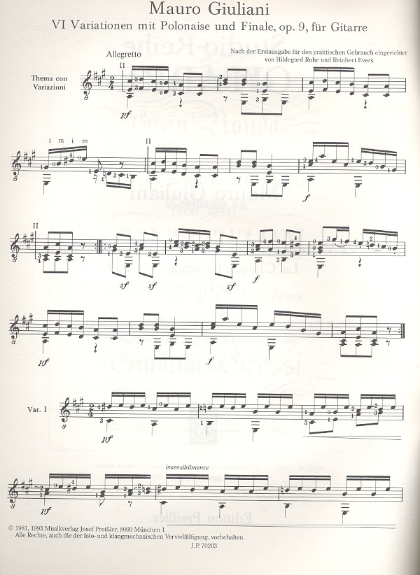 6 Variationen mit Polonaise und Finale