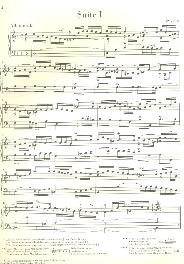 Französische Suiten BWV812-817