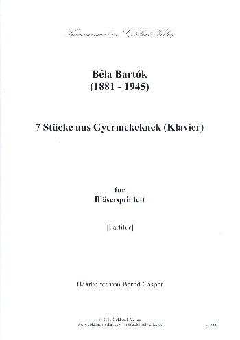 7 Stücke aus Gyermekeknek