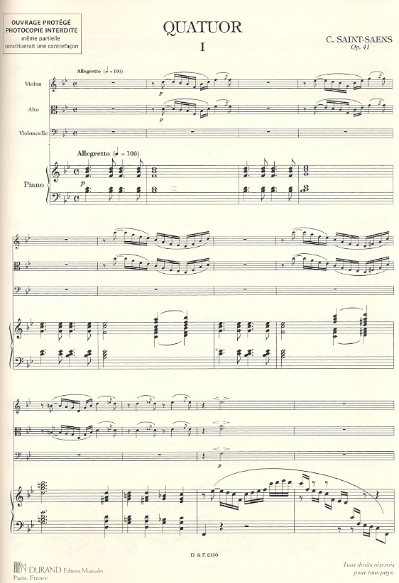 Quatuor si bemol majeur op.41