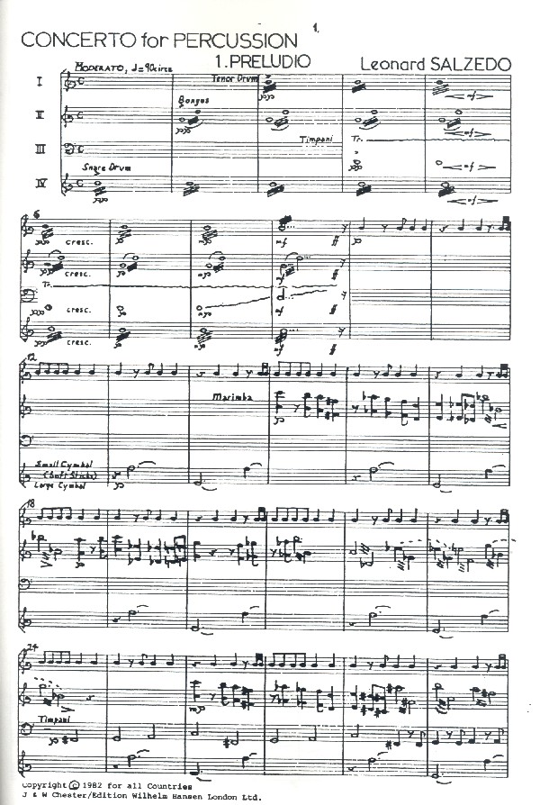 Concerto for percussion op.74