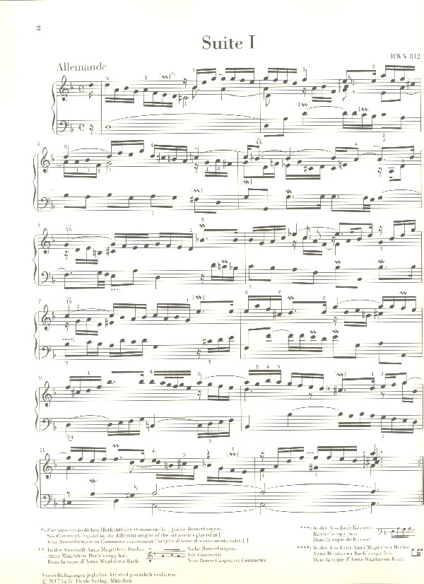 Französische Suiten BWV812-817