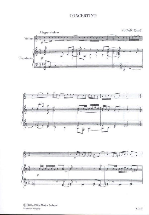 Concertino für Violine