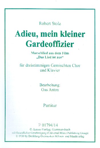 Adieu, mein kleiner Gardeoffizier