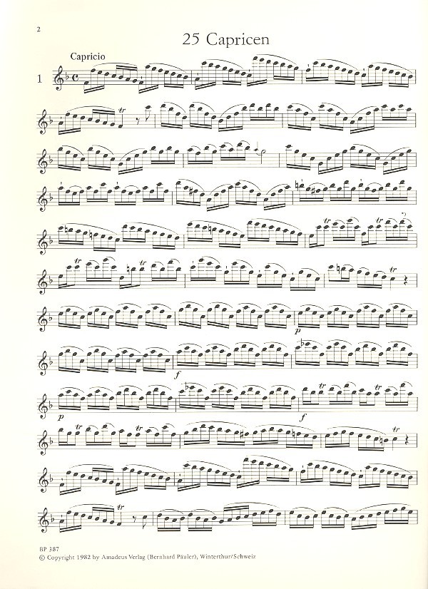 25 Capricen in 12 Tonarten aus dem 18. Jahrhundert