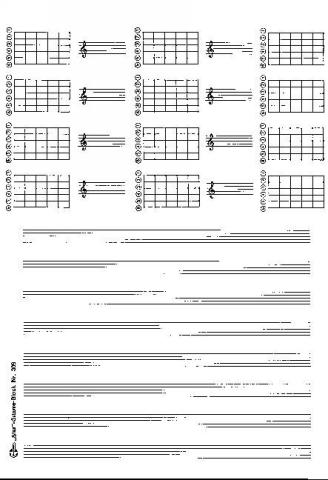 Notenblock für Gitarre DIN A4 hoch 8 Systeme