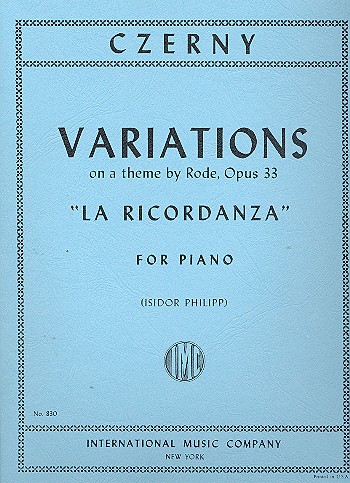 Variations on a theme by Rode, op.33 