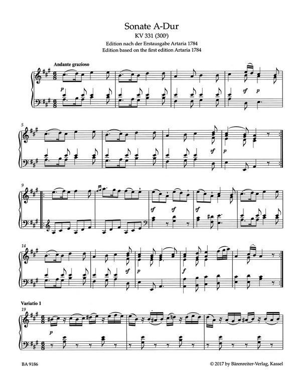 Sonate A-Dur KV331