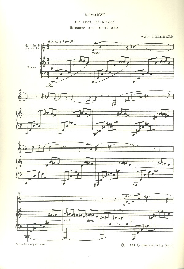 Romanze F-Dur (1945)
