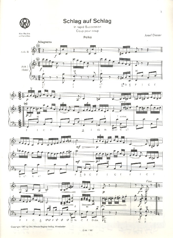 Regina Akkordeon-Duette Band 1
