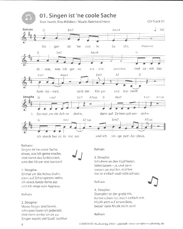 Singen ist 'ne coole Sache