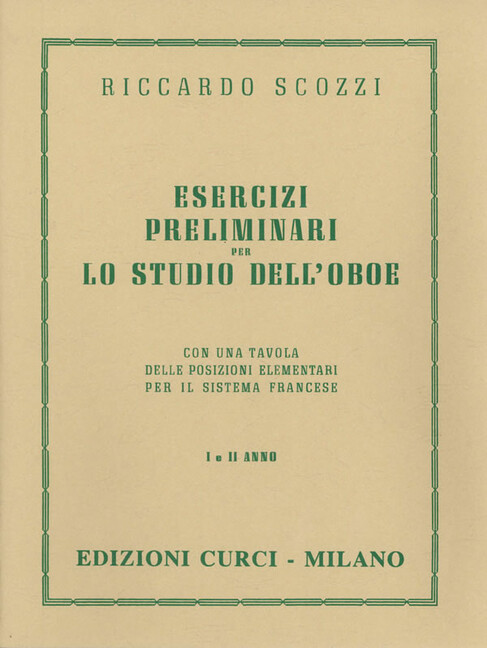 Esercizi preliminari per lo studio dell'oboe