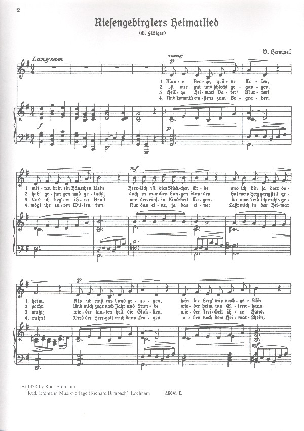 Riesengebirglers Heimatlied