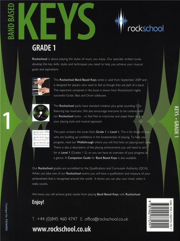 Rockschool Band based Keys Grade 1 (+Online Audio Access)