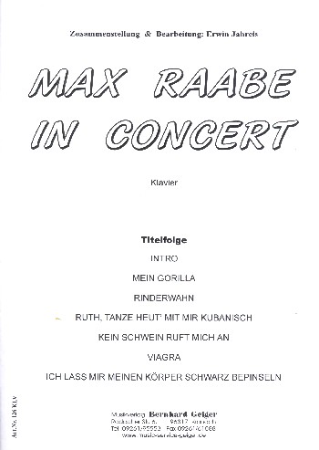 Max Raabe in Concert (Medley):