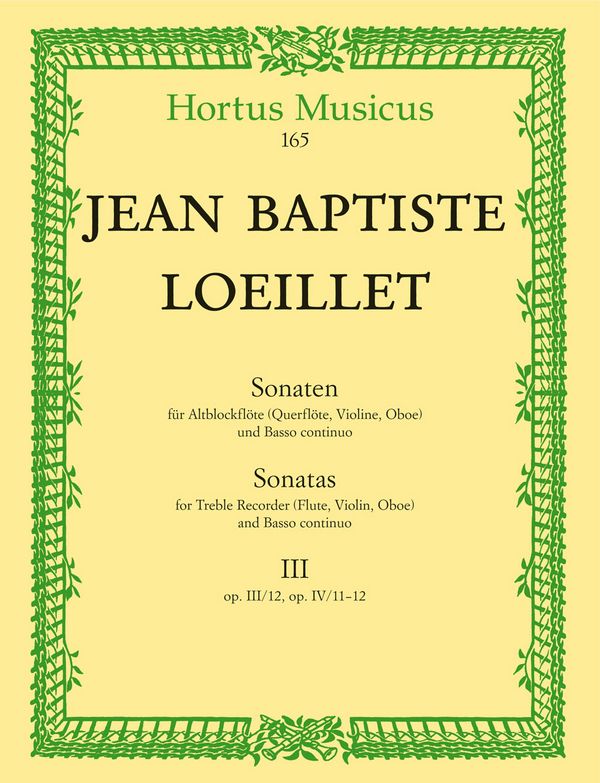 Sonaten Band 3 op.3,12 und op.4,11-12