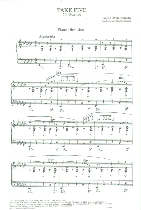 Take Five und  Ein Mann muss nicht immer schön sein