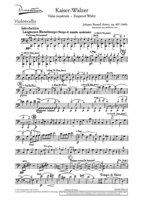 KAISERWALZER FUER SALONORCHESTER