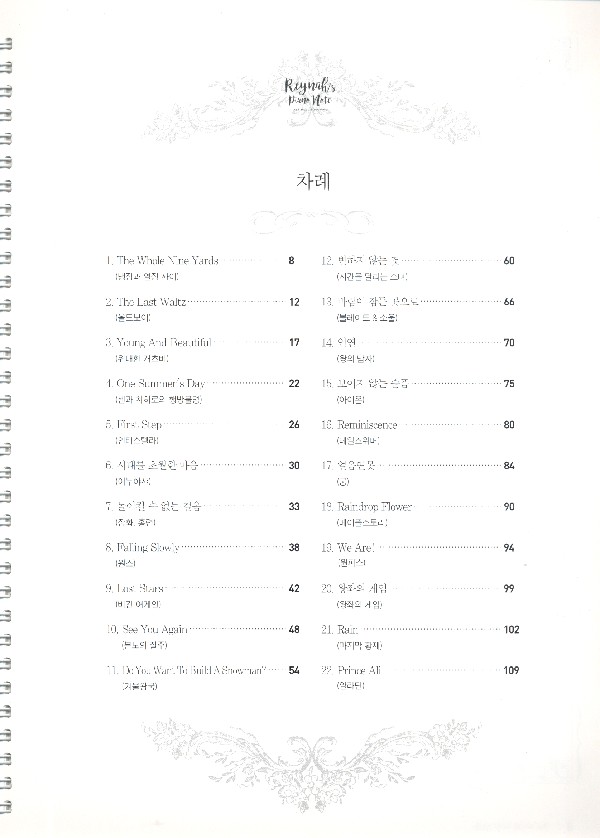 Reynah's Piano Note - OST Best Songbook: