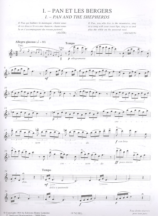 La flûte de Pan - Sonate op.15