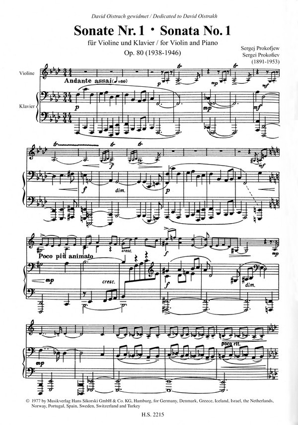 Sonate Nr.1 op.80