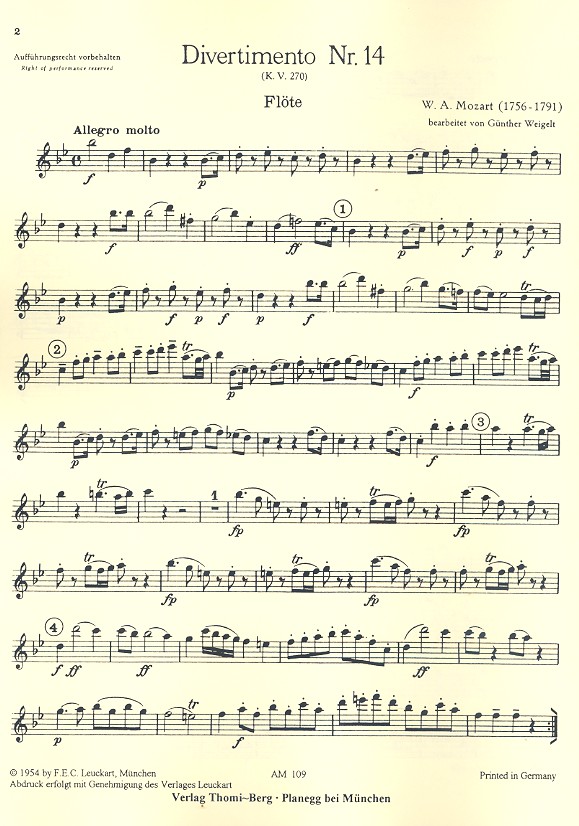 Divertimento B-Dur Nr.14 KV270