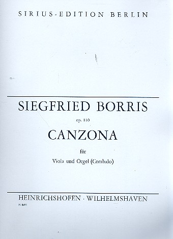 Canzona op.110 für Viola und Orgel