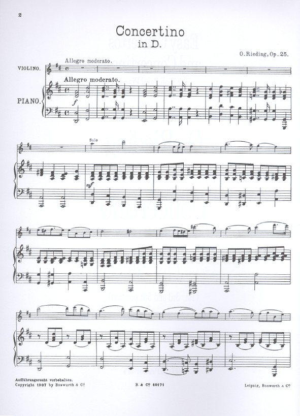 Concertino D-Dur op.25