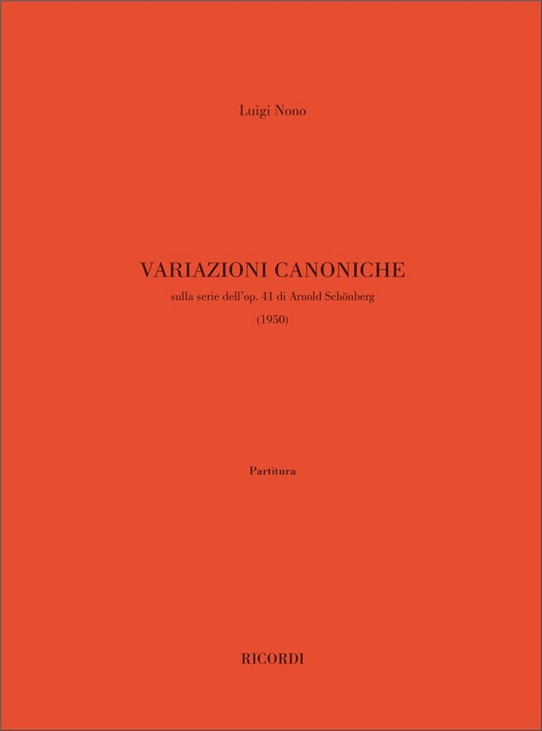 Variazioni sull Serie dell'op.41 di Arnold