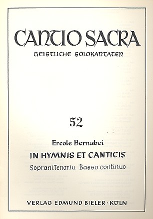In hymnis et canticis fü Sopran