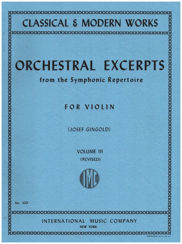 Orchestral Excerpts from the Symphonic Repertoire vol.3