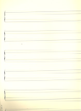 Notenpapier Quart-Format hoch 6x2 Systeme