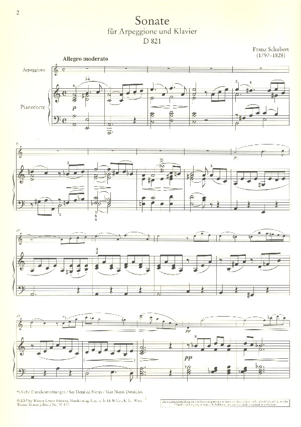 Sonate für Arpeggione und Klavier D821