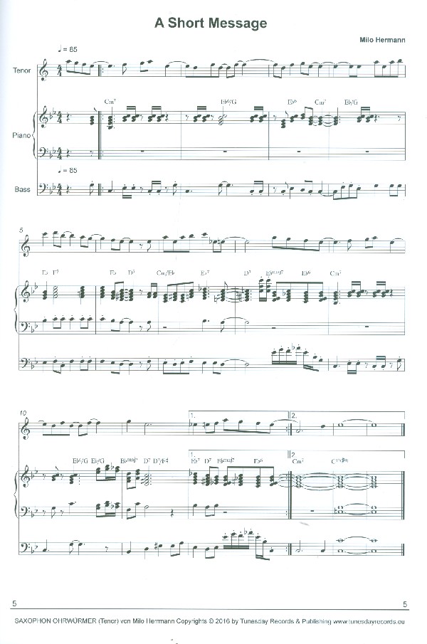 Saxophon Ohrwürmer ( mit MP3-Download)