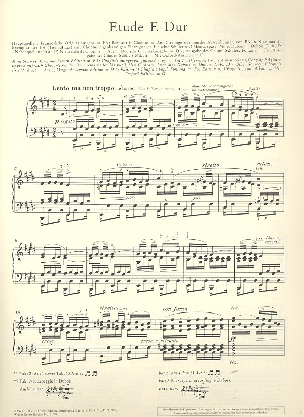 Etuede E-Dur op.10,3