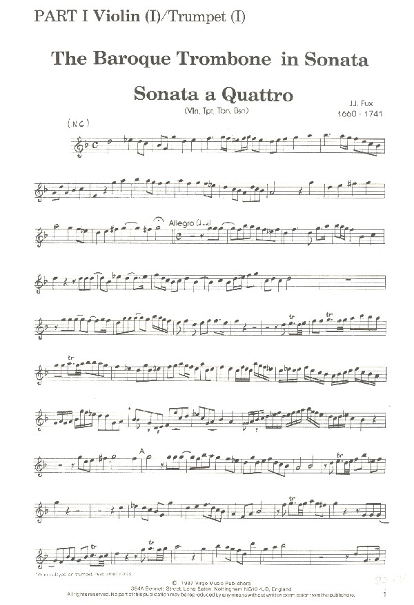 The Baroque Trombone in Sonata vol.1