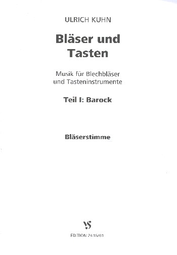 Bläser und Tasten Band 1 - Barock
