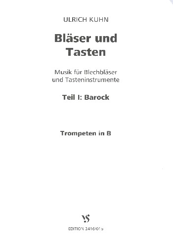 Bläser und Tasten Band 1 - Barock