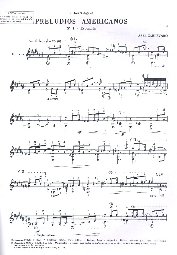 Preludios americanos no.1 - Evocation