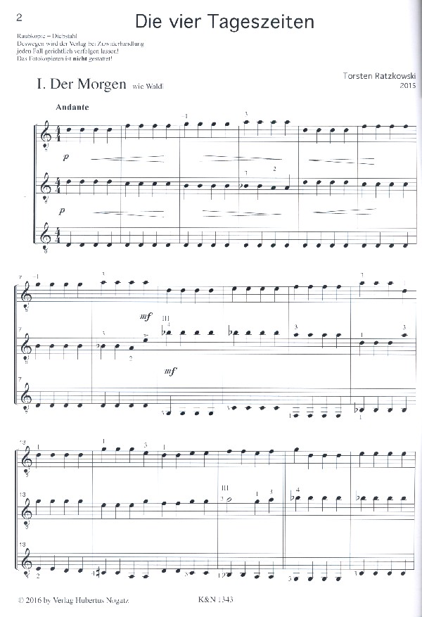 Die vier Tageszeiten