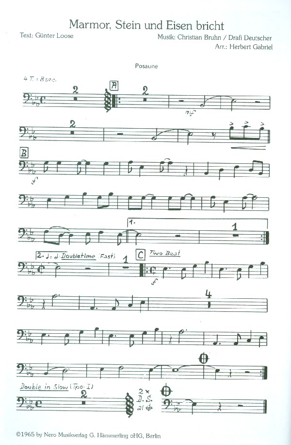 Marmor, Stein und Eisen bricht  und  An einem Sonntag in Avignon