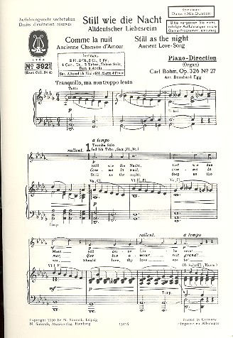 Still wie die Nacht = comme la nuit: