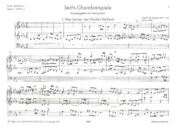 6 Choralvorspiele