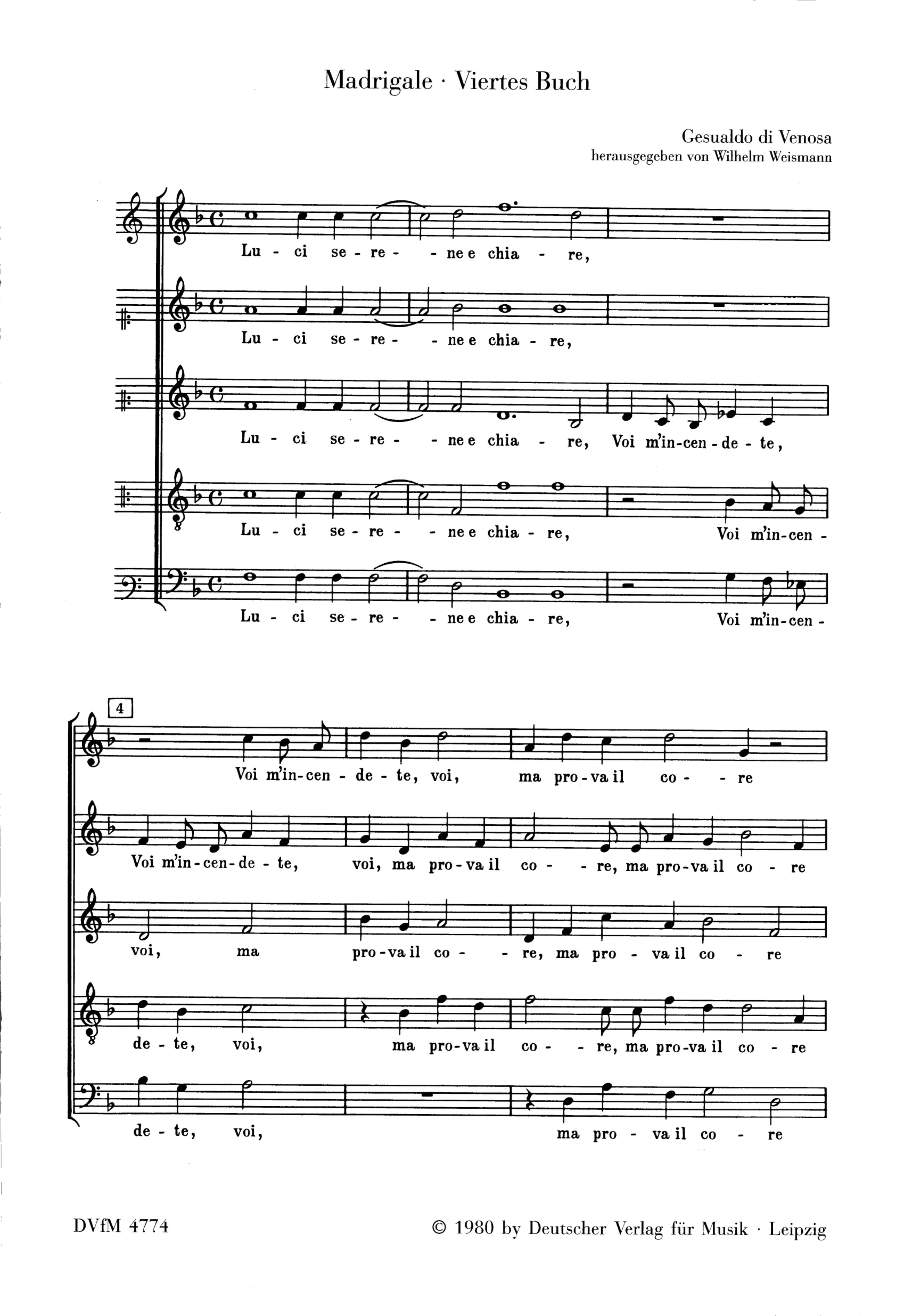 Sämtliche Madrigale Band 4