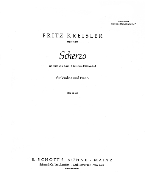 Scherzo im Stile von Karl Ditters v. Dittersdorf Nr. 7